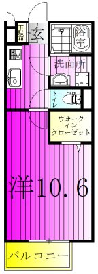 ディアコート（東中新宿） 205号室 間取り