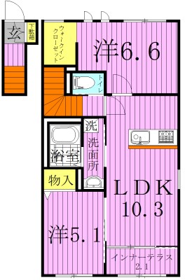 le bois ～ルボワ～ 201号室 間取り