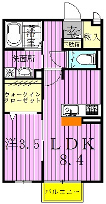 ラマージュおおたかの森 103号室 間取り