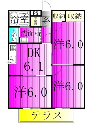 サクラガーデン 103号室 間取り
