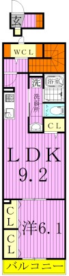 アムール橘 203号室 間取り