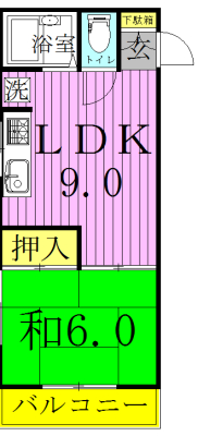 オネスティ柏12番館 205号室 間取り