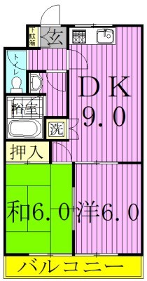 マロンドセブン中沢 201号室 間取り