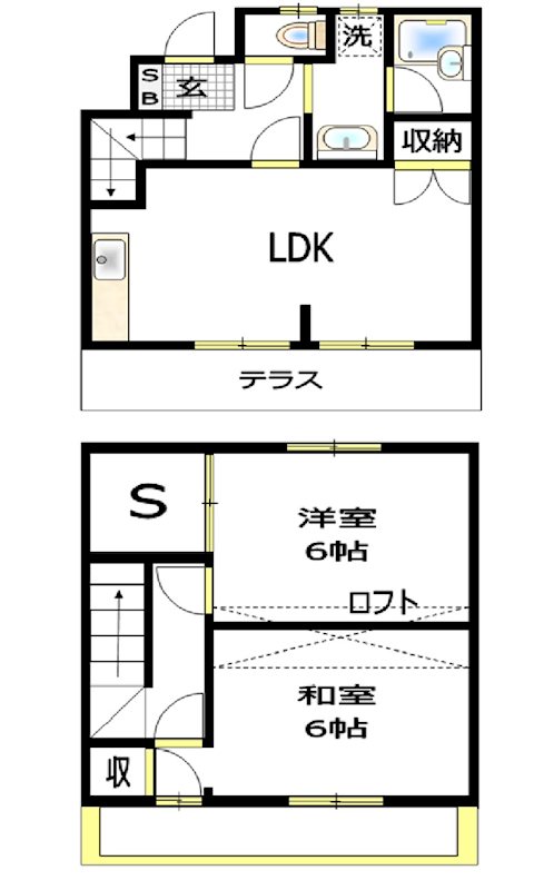 メープルタウンイースト2 201号室 間取り