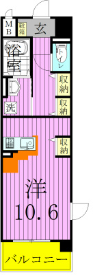 カーサ　ドマーニ 101号室 間取り