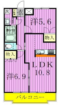 フォールバレー 103号室 間取り