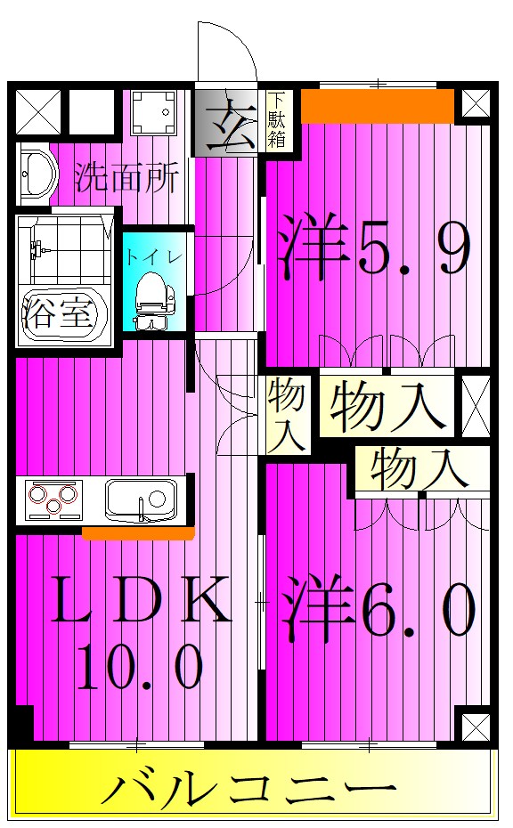 HIMMEL　BLA～ヒンメル　ブロー～　 306号室 間取り