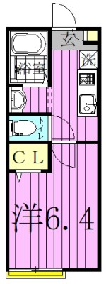 サンズパーク常盤平 101号室 間取り