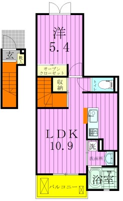 アビタシオン高柳 204号室 間取り