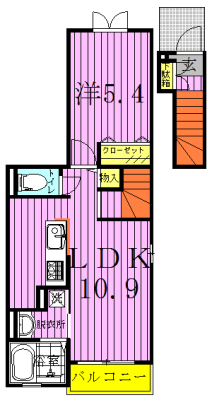 ラフィネ江戸川台 202号室 間取り