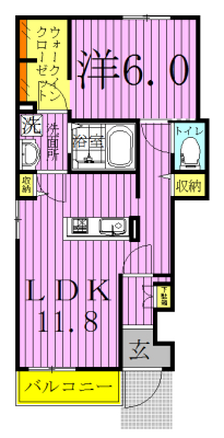 ブライトヒル 104号室 間取り