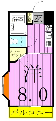 フローリアＴ3 206号室 間取り