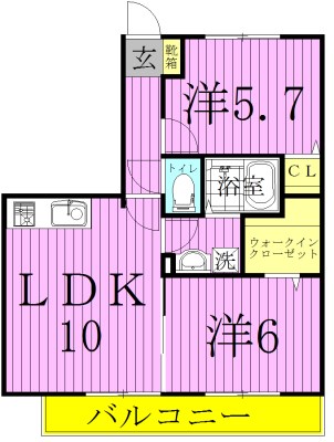 外河原コーポＣ 間取り図
