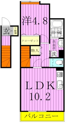エクセレント南柏 203号室 間取り