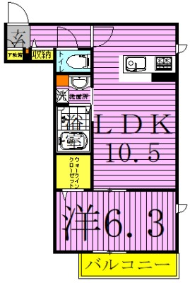 ホープヒル 101号室 間取り