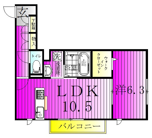 ホープヒル 301号室 間取り