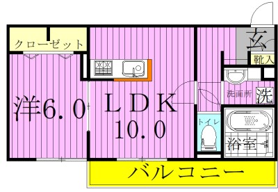 ティアラⅡ 103号室 間取り