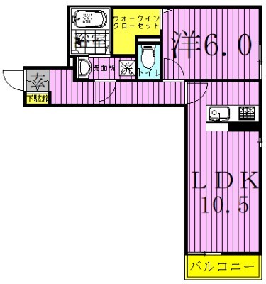 ホープヒル 202号室 間取り