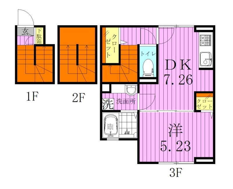 La Fleur（ラ　フルール） 間取り図
