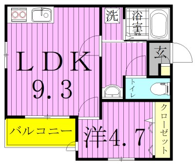 ｍａｉｓｏｎ　ｄｅ　Ｋ 202号室 間取り