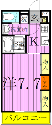 リブリ・天王台 203号室 間取り