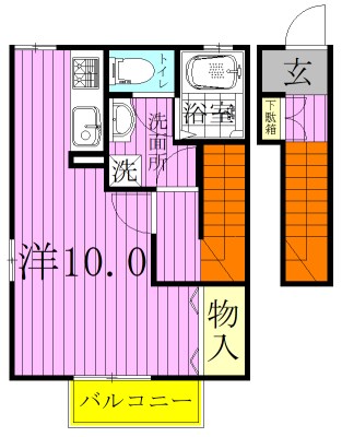 クローカス 205号室 間取り