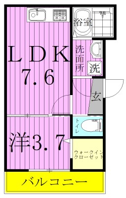 ヴィラ馬橋 201号室 間取り