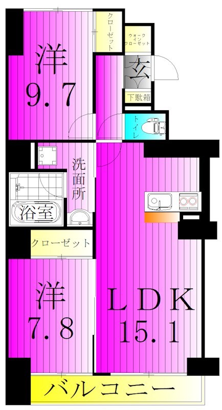 T's garden北柏　1号棟 間取り
