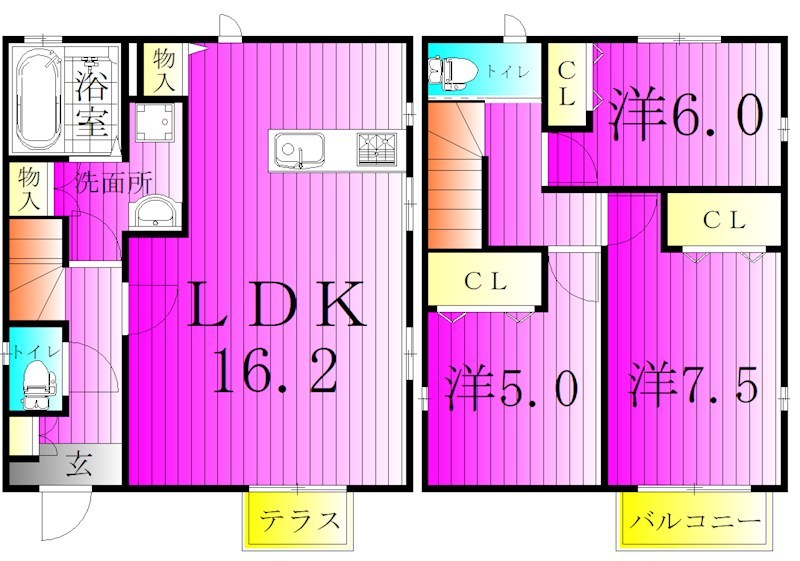 つくしが丘５丁目住宅 間取り