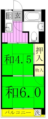 松戸パレス 1113号室 間取り