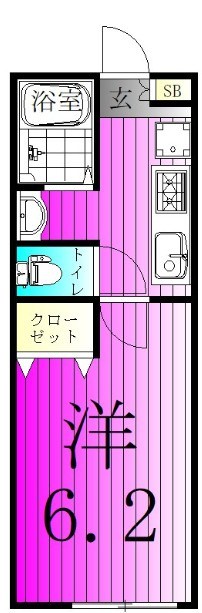 サンズパーク常盤平 204号室 間取り