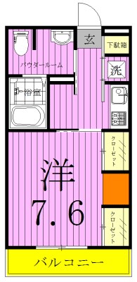 リブリ・グランポート 107号室 間取り