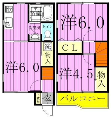 タナカグリーンテラス 006号室 間取り