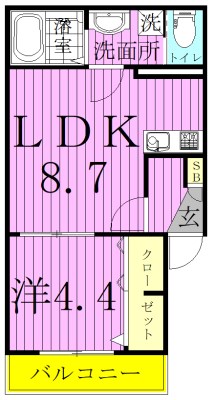 ＡＪ新松戸 201号室 間取り