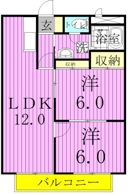 サクラガーデン 102号室 間取り