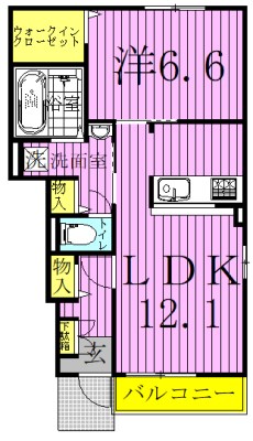 コリーナ　デュオ 103号室 間取り