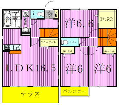 八ヶ崎戸建貸家 Ａ号室 間取り