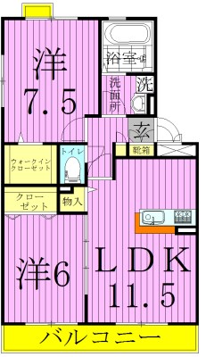 Ｐａｒｋ　Ｃｒｅｓｃｅｎｔ 間取り図