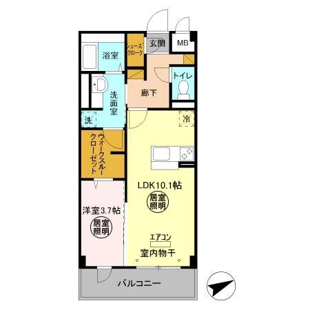 サンクレージュⅡ 202号室 間取り