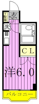 ロザール松戸 207号室 間取り