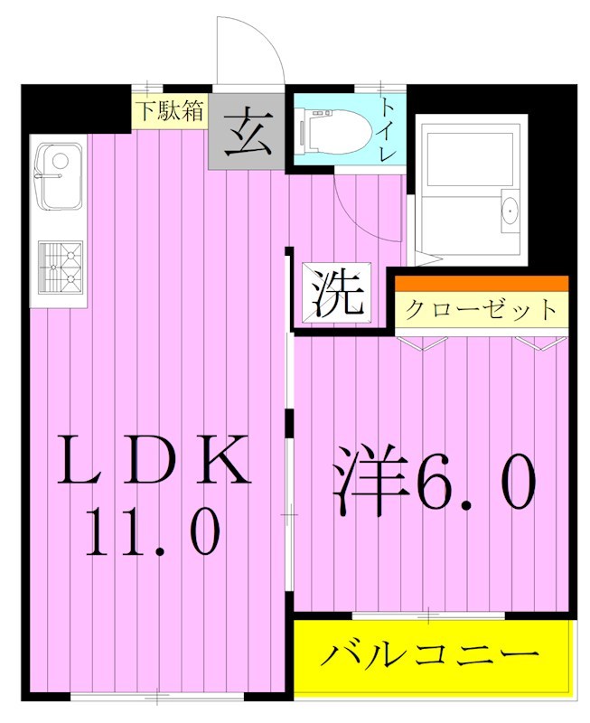 ＭＫＣ西新井橋ハイツ 間取り図