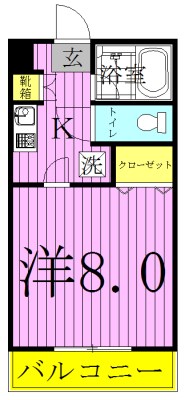 PALACE　BELLAGIO　～パレスベラージオ～ 106号室 間取り