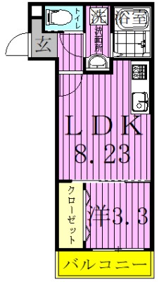 AJ南柏South Ⅰ 101号室 間取り