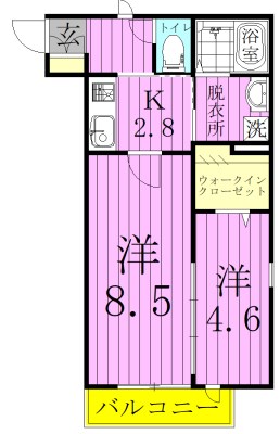 アファン 205号室 間取り