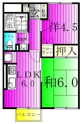 メゾネットプラザ南柏１号棟 203号室 間取り