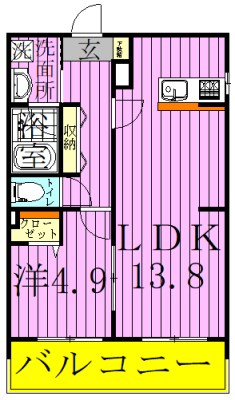 エーフラット　入谷 間取り図