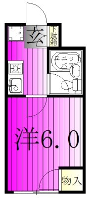 NYマンション 301号室 間取り