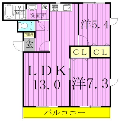 グランド・カオルⅡ  302号室 間取り