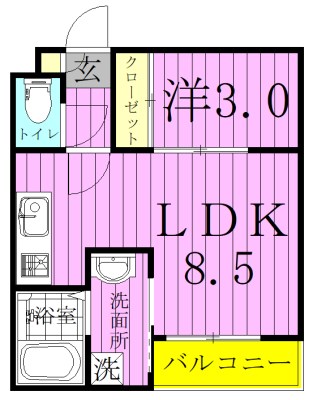 REGALEST　Feliz 102号室 間取り