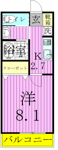 オークヴィラ南流山 103号室 間取り
